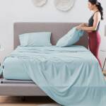 Hyper-Linen Performance® Sheet Set - Misty Blue / Split King - Image 3