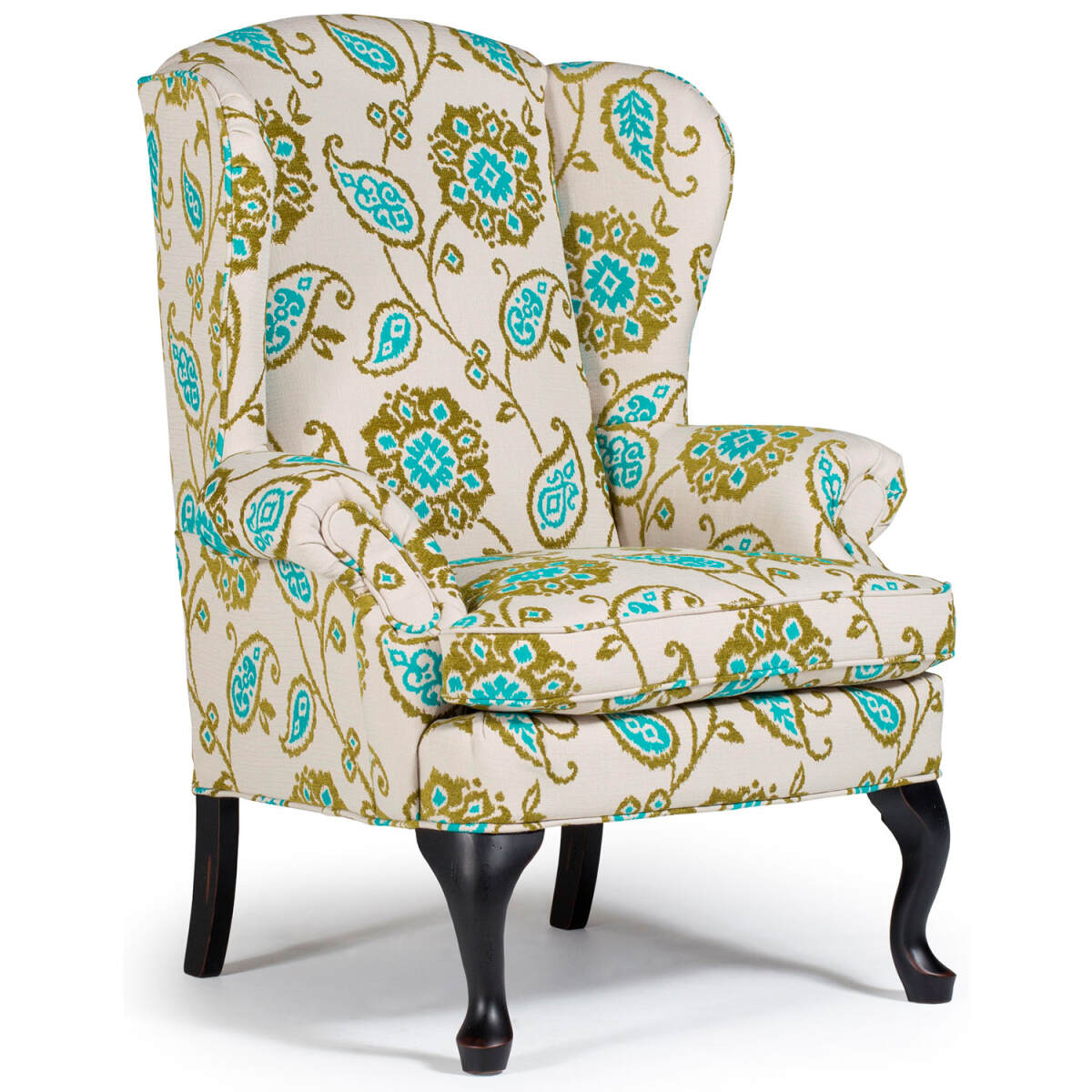 df2aaf98767ea49521ac2872e77f6a01 Sylvia - Wing Back Chair - Antique Black - 0710AB - Image 1