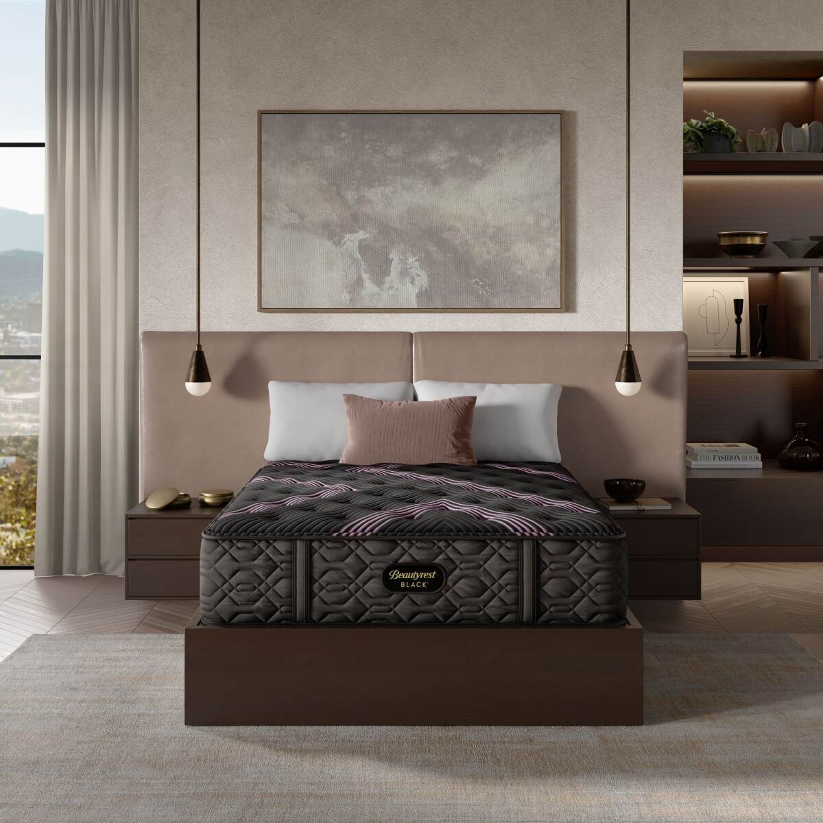 e02831fa17555560cc92e929d3b989ac Carton Beautyrest Black Series Two 15.5" Medium Mattress -Cal King Split - Image 1