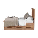 Oak Park Queen Captain's Bed w-12 Drawers | Taupe - Image 5