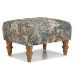 F14dw - Ottoman With Turned Wood Legs - Dark Walnut - F14DW - Image 3