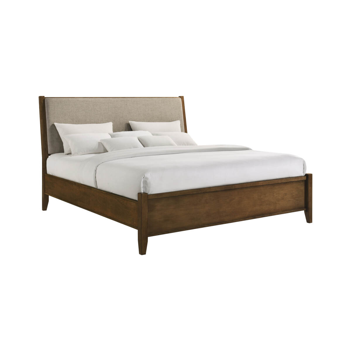 e311d3ec6ad80466a2c61550c429a75a Andover King Uph. Bed | Walnut - Image 1