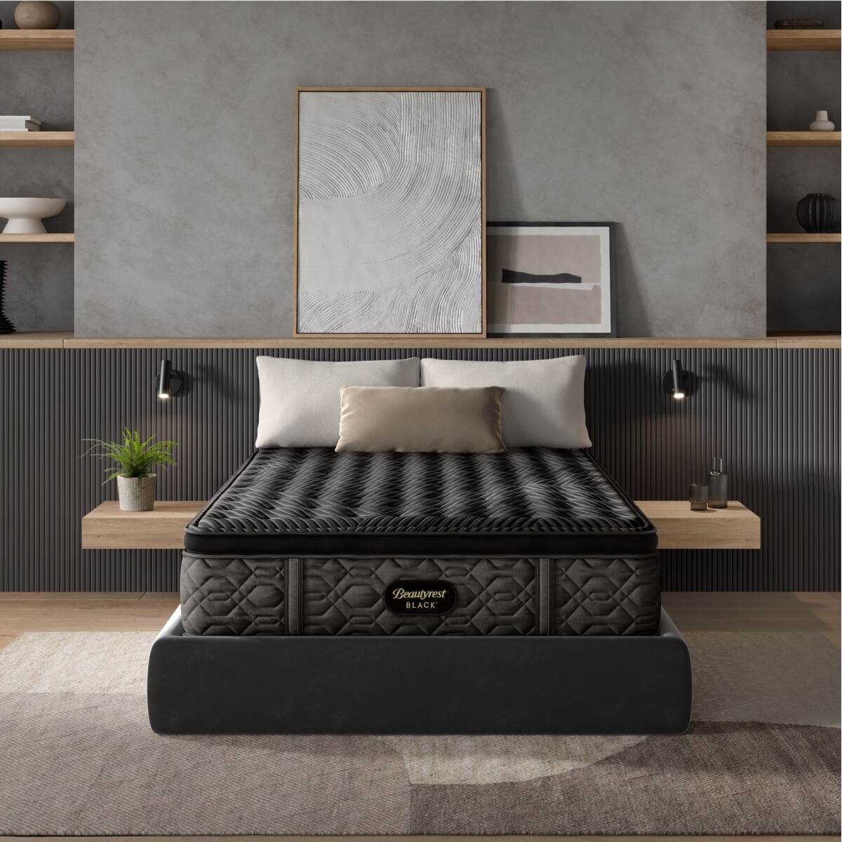 e343a952cc0d60999ede1601ad01f0d3 Beautyrest Black - Series One Medium Pillow Top / Queen - Image 1