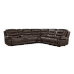 Cody Dual-Power Sectional Set | Dark Brown