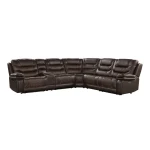 Cody Dual-Power Sectional Set | Dark Brown