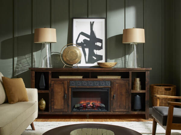 Alder Grove 84" Fireplace Console - Image 3