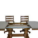 Colonial Oak Trestle Table - Image 5
