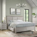 San Mateo Queen Storage Bed | White