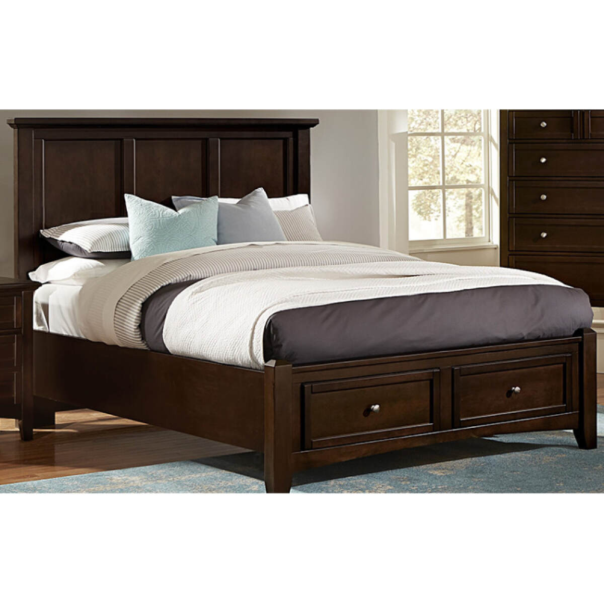 f0809ea2fdd2eb908ea0d652e598a74a Bonanza Full, Queen, & King Mansion Storage Bed - Merlo Finish - BB27-552-046B-302-444, BB27-558-050B-502-555, BB27-668-066B-502-666 - Image 1