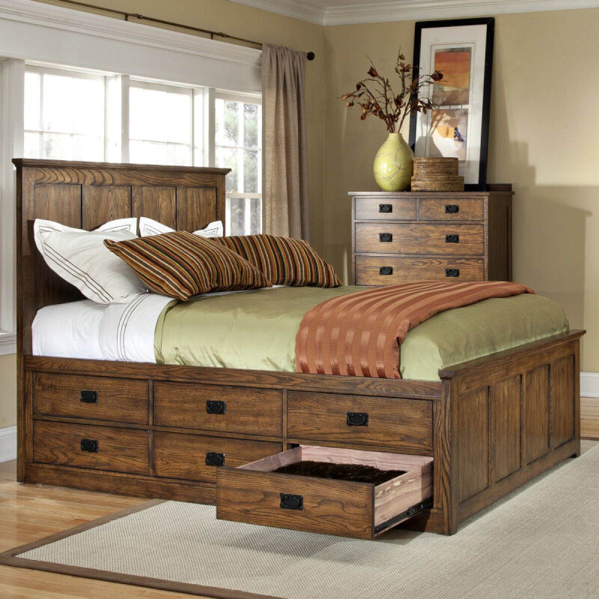 f30dd996674d8b75ffd7694a680ed7a6 Oak Park Captains Bed | Mission - Image 1
