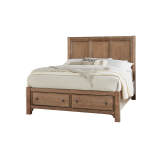 Cool Farmhouse Panel Bed W/ Storage Footboard - 800-557-050B-502-555: 800-667-066B-502-666
