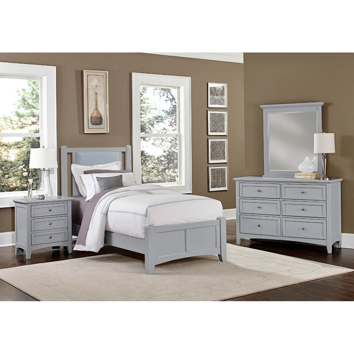 f395273bf46880cf45575d4de9f5d2b4 Bonanza Twin Upholstered Bed 3/3 - Blue - BB26-331-033-833-900 - Image 1
