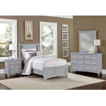 Bonanza Twin Upholstered Bed 3/3 - Blue - BB26-331-033-833-900