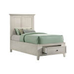 San Mateo Youth Twin Storage Bed | Rustic White - Image 3