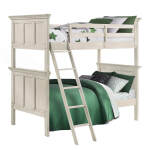 San Mateo Youth Twin over Twin Bunk Bed | Rustic White - Image 3