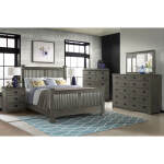 Oak Park King Slat Bed | Pewter - Image 4