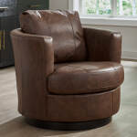 Tina - Pillowed Back Swivel Chair - Matching Body Fabric - 2998 - Image 6
