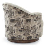 April - Swivel Barrel Chair - Dark Walnut - FS2138DWMF - Image 10