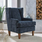 Sterling - Modern Wingback Chair - Dark Walnut - 2130DW - Image 16