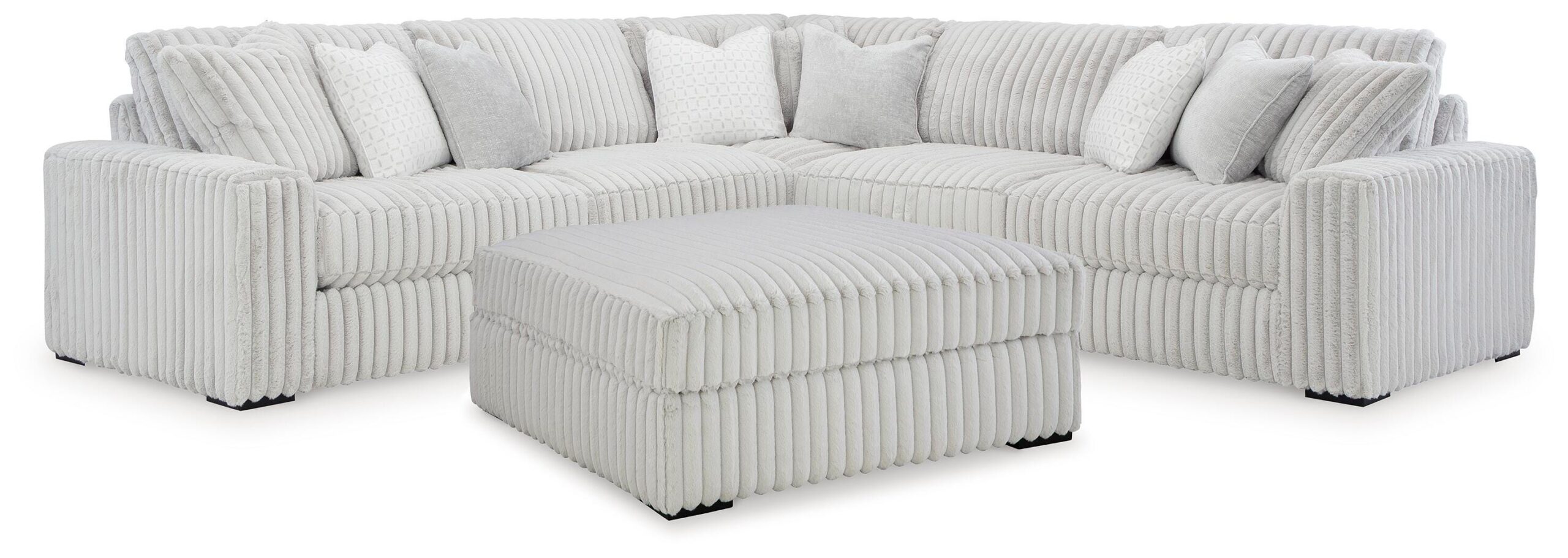 feb6c7ac064e33616bdd288b9e5b38e3 Stupendous 3-Piece Sectional and Ottoman - Image 1