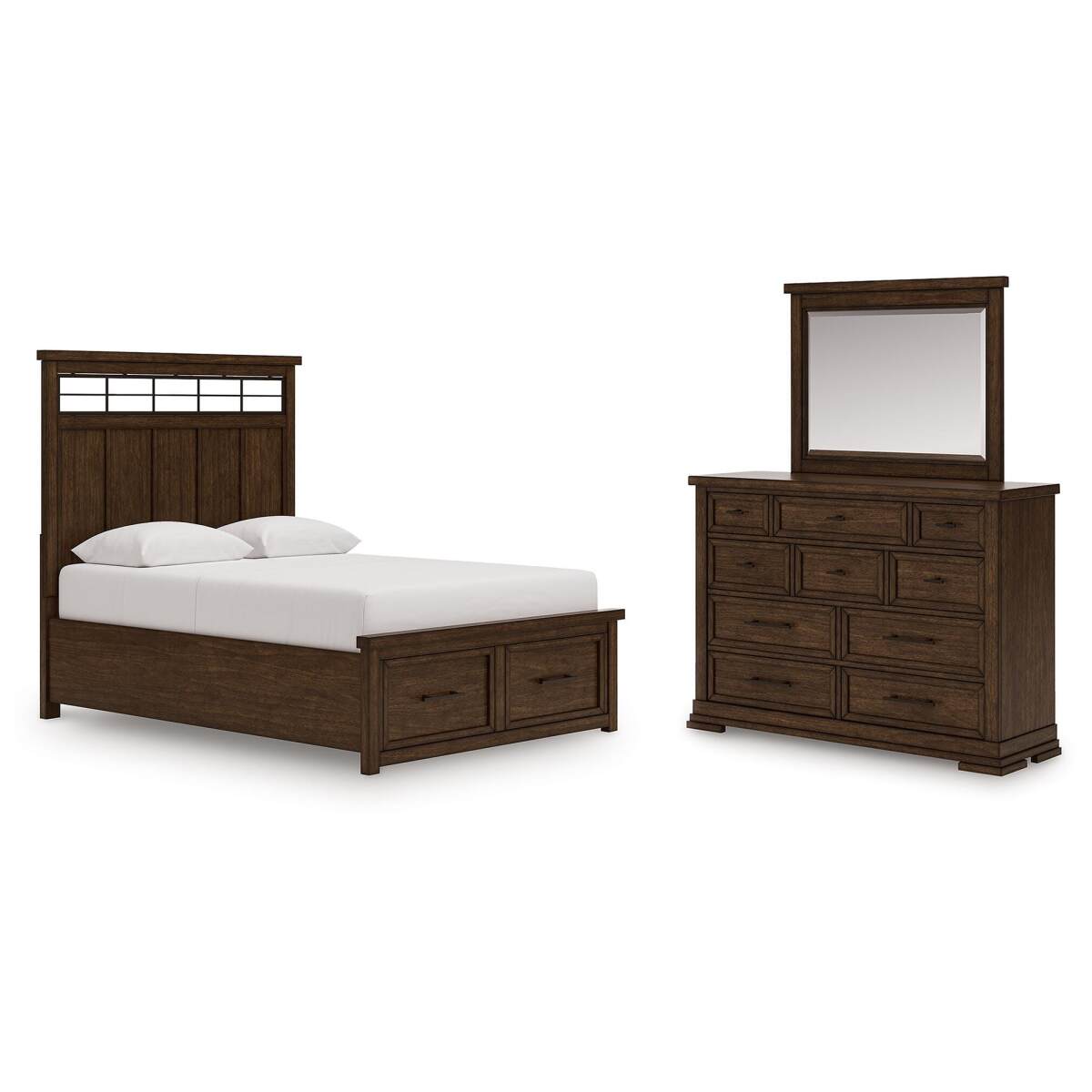 00aaf61c9298912d838b2ecb13fa24b5 Taffenbrook Queen Panel Storage Bed, Dresser and Mirror - Image 1