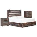 Drystan Queen Panel Bed with Storage, Chest and Nightstand
