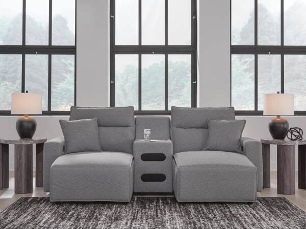 Modmax II 3-Piece Power Reclining Sectional with Chaise and Audio Console - Image 3