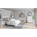 Altyra Queen Upholstered Panel Bed, Dresser, Mirror, Chest and 2 Nightstands - Image 7