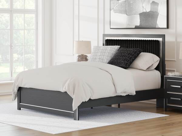 Zuraleus Queen Upholstered Panel Platform Bed - Image 3