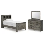Frandern Twin Bookcase Bed, Dresser and Mirror