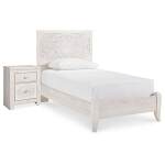 Paxberry Twin Panel Bed and Nightstand