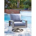 Half Moon Beach Outdoor Swivel Lounge Chair with Cushion - Image 3