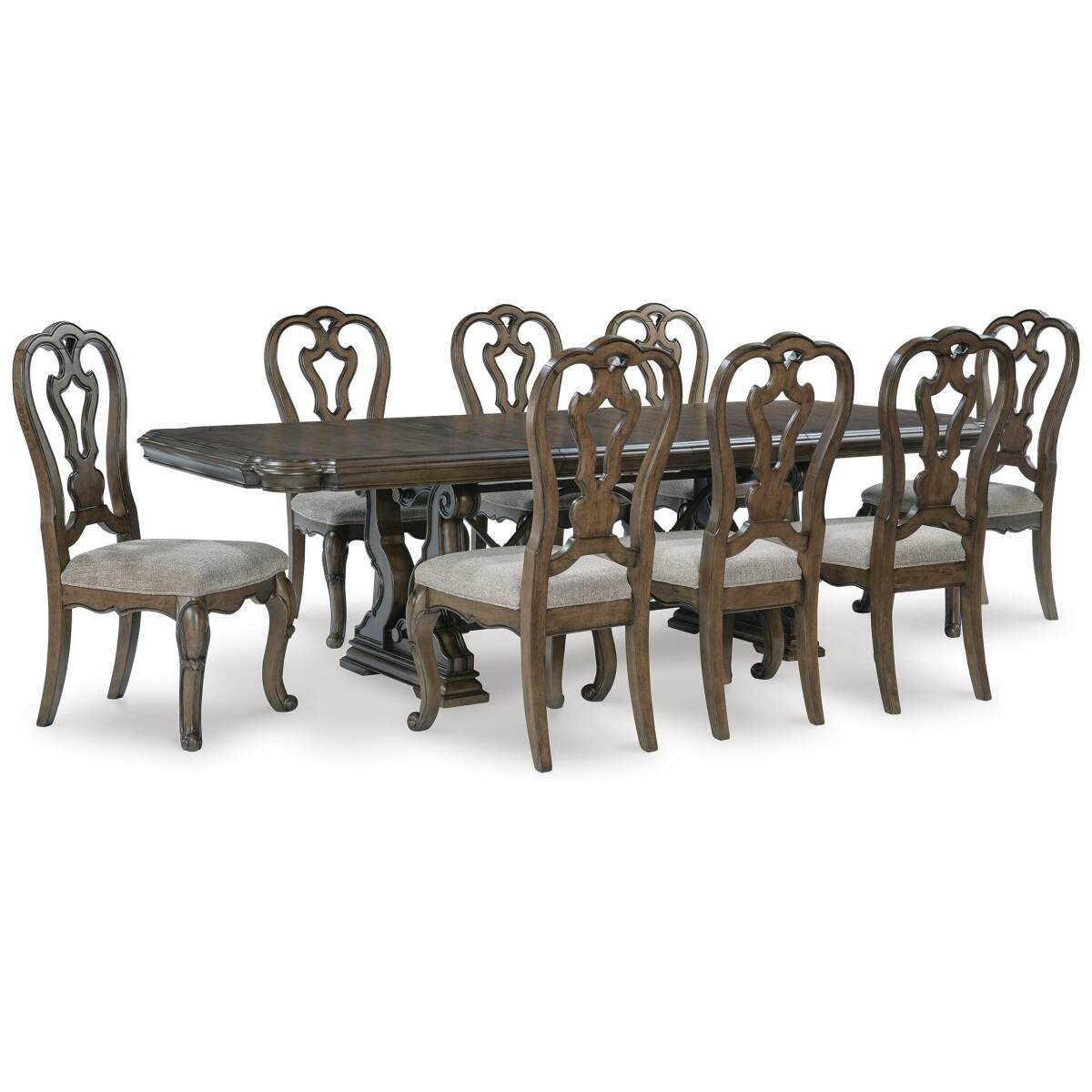 02d984dba2cacfc2bd42fd669b148c80 Maylee Dining Table and 8 Chairs - Image 1