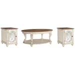 Realyn Coffee Table and 2 End Tables