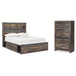 Drystan Full Bookcase Storage Bed and Chest