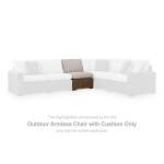Dolan Creek Outdoor Armless Chair with Cushion - Image 3