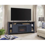 Eastport 84" Fireplace Console W/ 2 Doors ME1902-MBL ME1902-MBL - Image 3