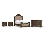 Maylee Queen Upholstered Panel Bed, Dresser and 2 Nightstands