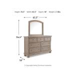 Lettner King Panel Bed, Dresser, Mirror, Chest and 2 Nightstands - Image 3