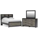 Broachmyn Full Bookcase Bed, Dresser and Mirror