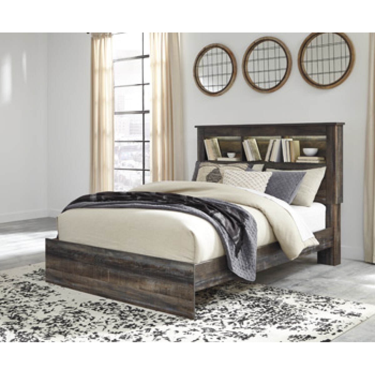 05ef63e68c5b709ecb59878f5104eb6a Drystan Queen Bookcase Bed - Image 1