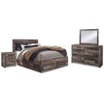 Derekson Queen Panel Storage Bed, Dresser, Mirror and 2 Nightstands - Image 2