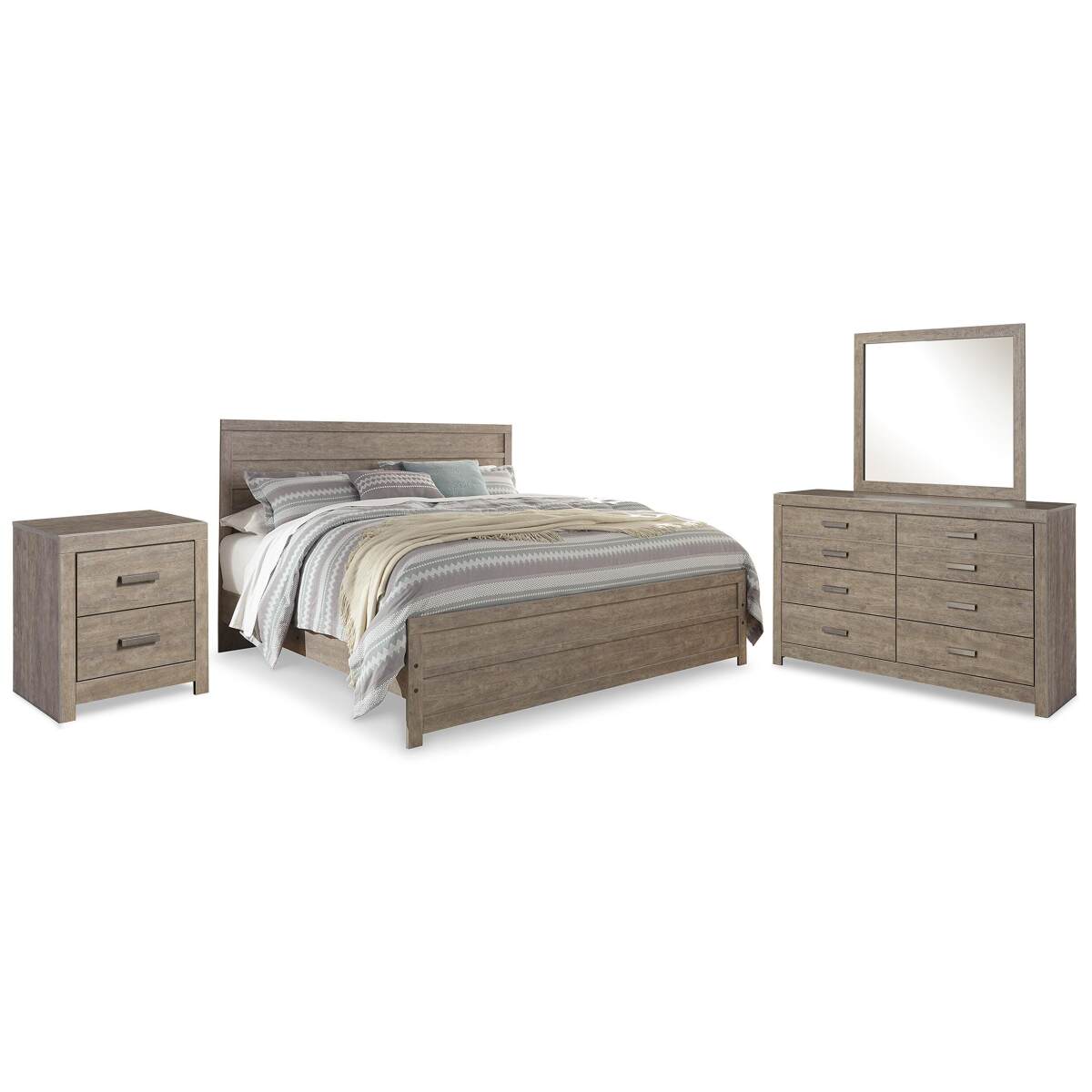 065fc22f583d6b12f9c7f8b554140179 Culverbach King Panel Bed, Dresser, Mirror and Nightstand - Image 1
