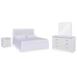 Jarlee King Panel Bed, Dresser, Mirror and Nightstand