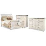 Willowton Queen Sleigh Bed, Dresser and Chest