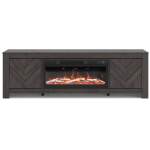 Cayboni 71" TV Stand with Electric Fireplace