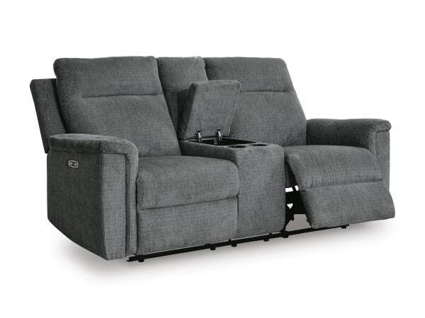 Barnsana Power Reclining Loveseat with Console - Image 4