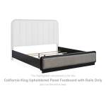 Rowanbeck California King Upholstered Panel Footboard with Rails