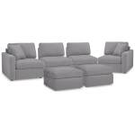 Modmax 4-Piece Sectional and 2 Ottomans - Image 2