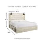 Cambeck King Panel Bed with 2 Storage Drawers - Image 5